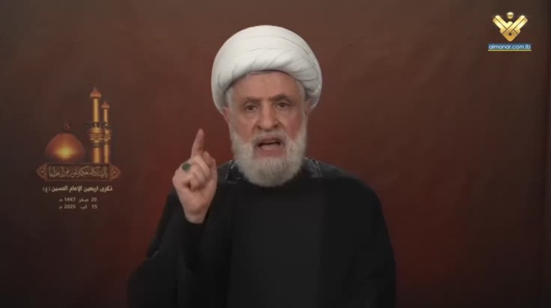 (فيديو) نعيم قاسم:مساندتنا للفلسطينيين لأنهم أصحاب الحق وفخور بما تفعله إيران